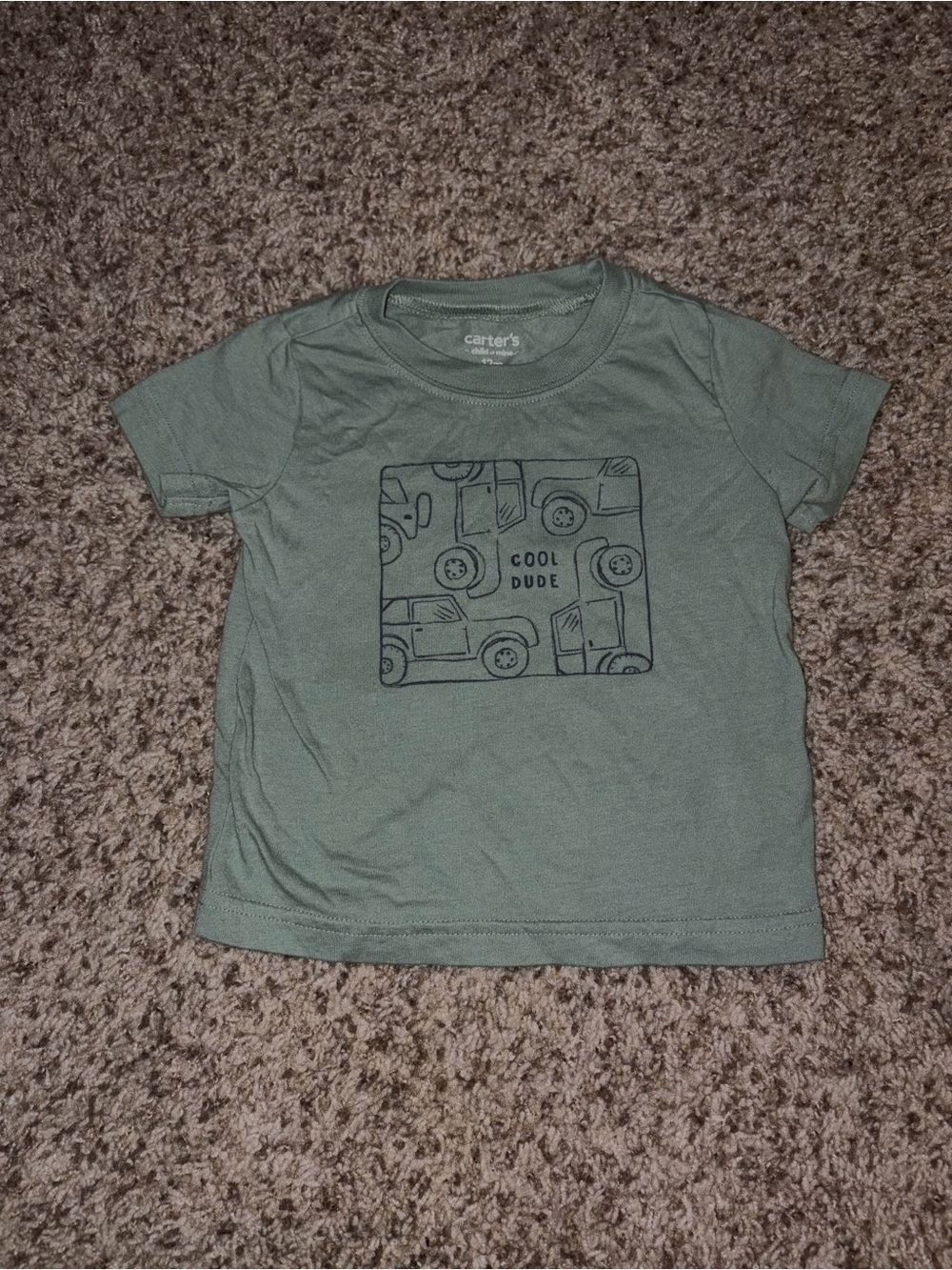 Carter's Sage Green 'Cool Dude' Short Sleeve Tee
